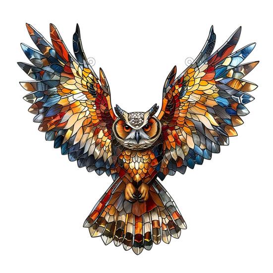 Bird Sun Catcher Ornament Stained Acrylic Flying Bird Suncatcher Colorful Window Hanging Decoration