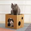 Кошачий домик, картонная коробка для кошек, складная игрушка-когтеточка для кошек, гнездо для домашних животных, кошачья когтеточка для котят