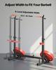 Power Cage Squat Rack, Home Gym Power Rack with Adjustable Height & Width, Strength Training Workout Equipment with Barbell Storage Racks & J-Hooks