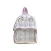 Schoolbag versatile literary and artistic transparent pain bag female contrasting color backpack student schoolbag cute transparent window lightweight