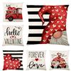 Letter Print Valentine's Day Pillow Cover Nordic Simple Linen Love Home Sofa Cushion Cover Cushion Cover