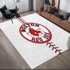 Boston Red Sox Flannel Pattern Square Carpet,Area Rug,Carpet Rug for Living Room Bedroom Sofa Playroom Decor,Non-slip Floor Mat