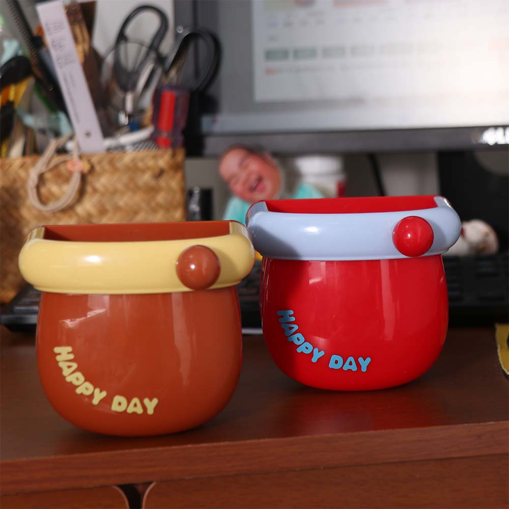 Магнитный органайзер без сверления, пластиковый держатель для ручек, милый контейнер для хранения на холодильник, кухня