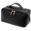 Simple Travel Vanity Pouch for Women and Cosmetics and Cute Vanity Pouch with Black Wide-Opening, Lightweight, Adults, Makeup, Storage,