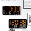 Большие цифровые настенные часы Неделя Дата Температура Голосовое управление Настольные светодиодные будильники Регулируемая яркость Часы 12/24 часа