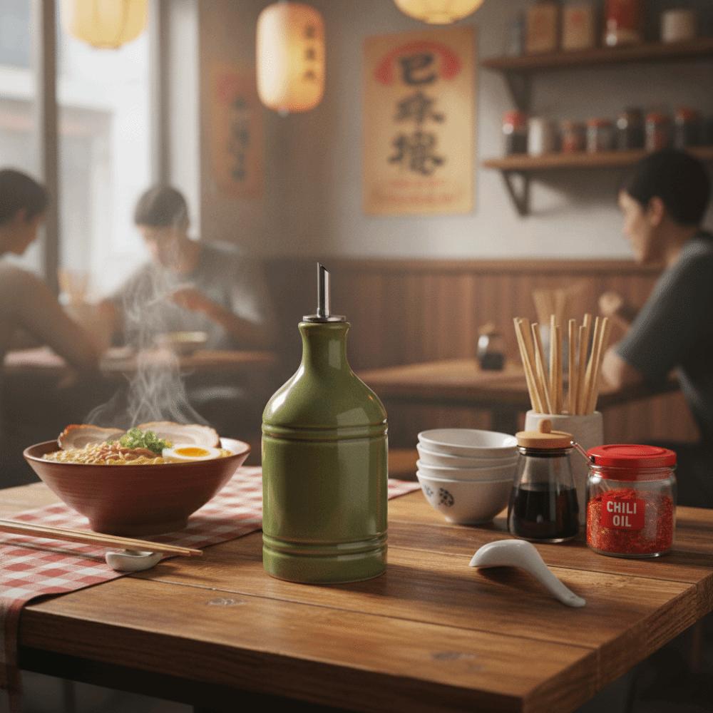 Light-blocking Bottle Body Nordic Retro Olive Oil Bottle Ceramic Olive Oil Dispenser Cooking