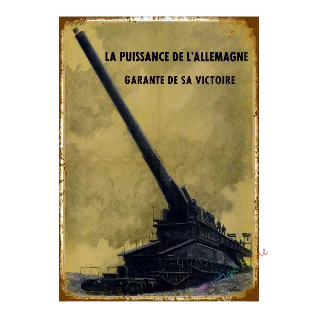 BarCafeVintageArt Не шуметь Металлическая табличка - Винтажный немецкий плакат, Табличка для пещеры|Отлично подходит для украшения домашнего бара, гаража, кафе и гостиной