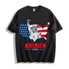 250th USA Anniversary Statue of Liberty and Map T - Shirt - Patriotic Unisex Tee