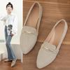 Fashion Soft and Comfortable Work Shoes for Women 2024 Autumn British Style Female Loafers Classic Pointed Toe Women's Casual Flat Shoes