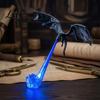 Collectible Fantasy Figures Dragon Bookshelf Nook Light 3D Printed Fire-Breathing Shelf Decor with Flame Gothic Home Base Flying Figurine Halloween