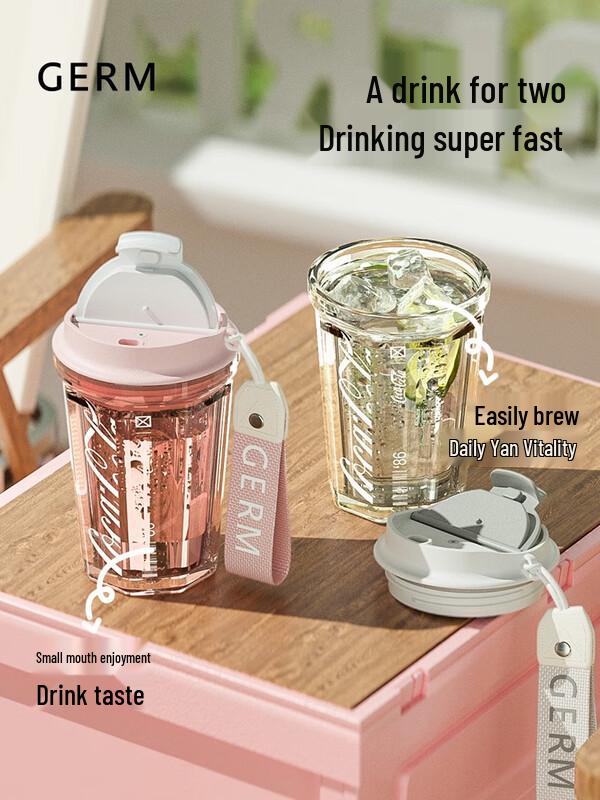 GEMEEK Coca-Cola Co-branded 390ml Straw Water Cup