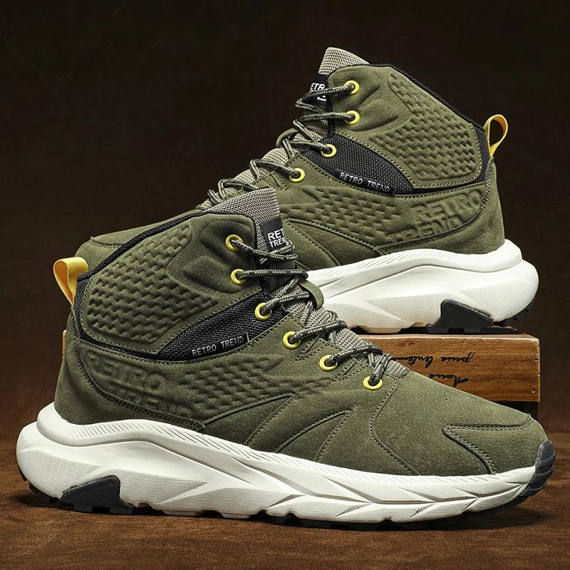 High Quality Casual Sports Men Hiking Shoes Tourist Trekking Sneakers Mountain Boots Climbing Fashion Outdoor Work Ankle Boot