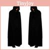 Halloween Cloak Cosplay Grim Reaper Vampire Witch Wizard Robe Party Adult Children Black Cloak Cape