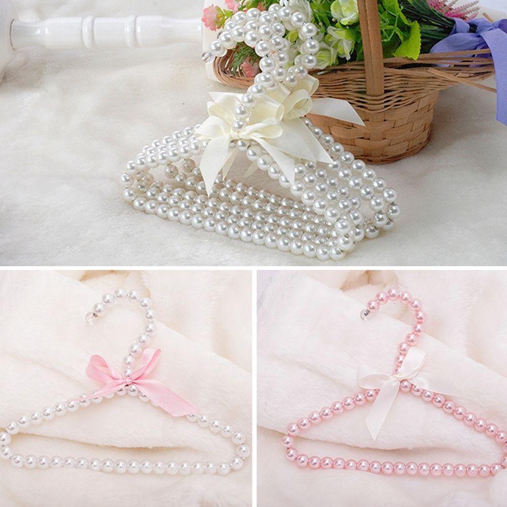 Children Clothes Peg Home Simulated Pearl Mini Organizer Pet Hanger Clothes Hanger Hanging Rack