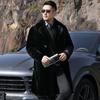 Осенне-зимнее новое мужское утолщенное длинное повседневное пальто из искусственного меха