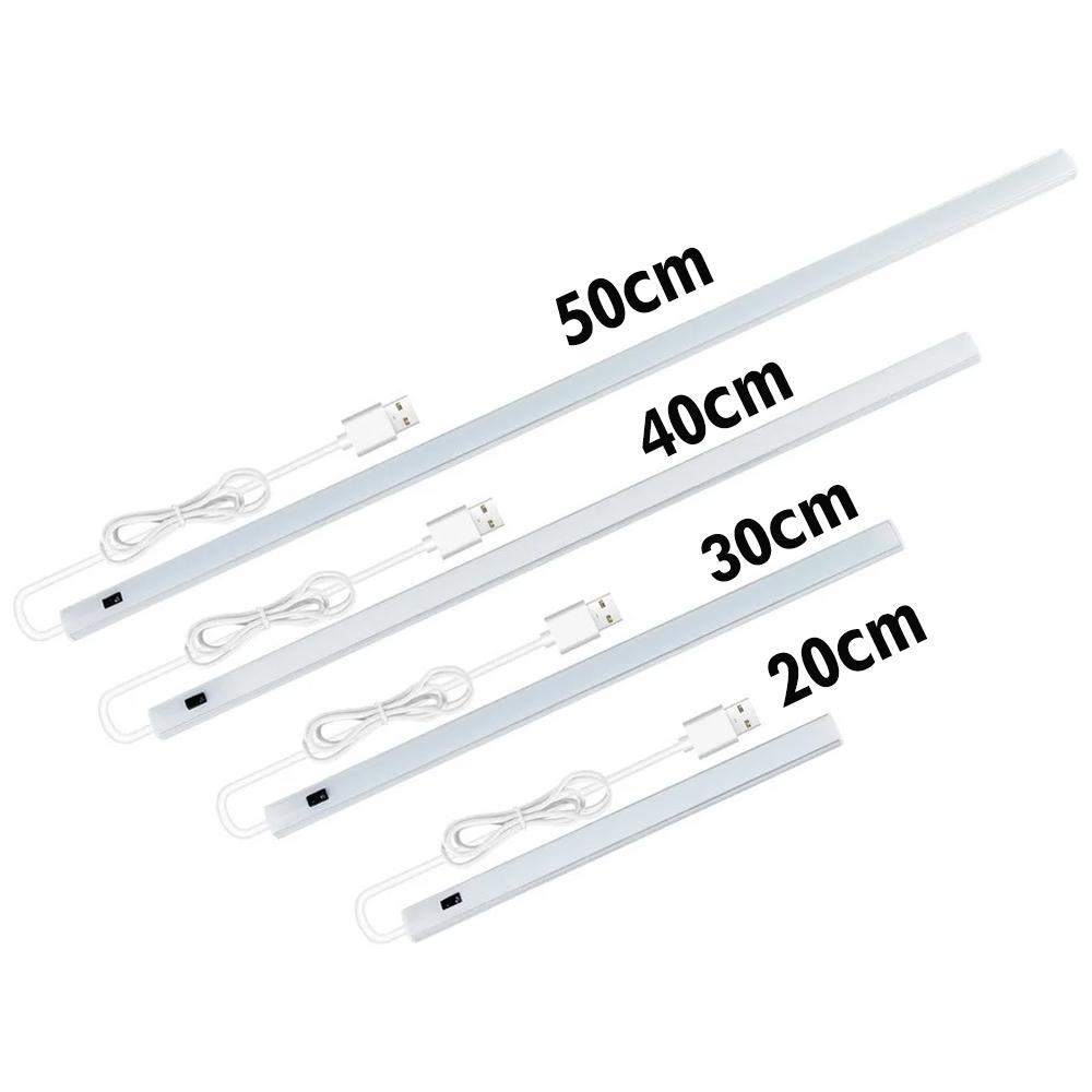 USB Светодиодная Лента Настольная Лампа 12В Ручной Сенсорный Переключатель Датчик Движения Настольная Лампа 20/30/50см Детская Комната Светодиодная Под Шкаф Кухонные Светильники
