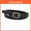 Ladies Style Vintage Jeans Belt Pu Material With Metal Pin Buckle For Use Daily