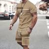 Ультравысокое качество внешнего вида мужской спортивный костюм мужской 3D принт футболка шорты брюки костюм мужской свободный комплект из 2 предметов одежда