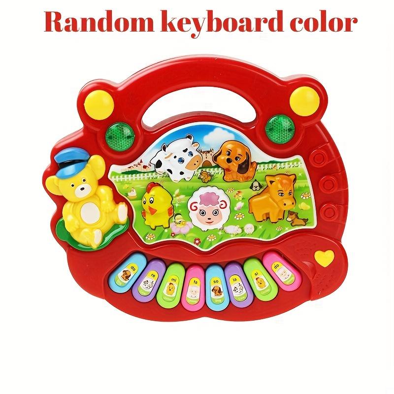 Детская музыкальная игрушка со звуками животных, детская пианино, клавиатура, электрический мигающий музыкальный инструмент, ранние развивающие игрушки для детей