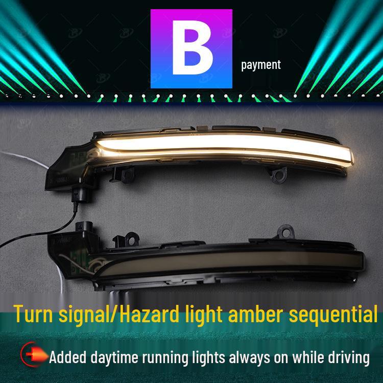 Jaguar XJ Зеркало заднего вида с последовательным указателем поворота и синим ДХО - Модификация