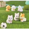 14pcs Desktop Decoration Doggy Model Teddy Corgi Animal Statue Dog Ornaments  Fairy Tale Gardens