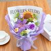 Crochet Flower Bouquet Handmade Knitted Cotton Thread Flowers Artificial Sunflower Wildflower Bouquet for Valentine's Day Anniversary Birthday