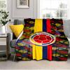 Colombian Soccer Federation Blanket Outdoor Flannel Blanket for Camping, Hiking, Garden Parties, Picnic Essentials,gift for family and friends