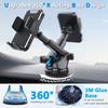 ML236 Car Phone Holder 360 Degree Rotation Extendable Suction Cup Mobile Mount for Windshield Dashboard