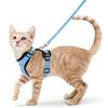 Кошачья шлейка и поводок для прогулок, регулируемый, устойчивый к побегу, жилет для котят, шлейка со светоотражающими полосками для котят средних и больших размеров