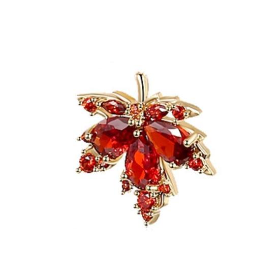 1 пара женских сережек-хаги со стразами, серьги-подвески в форме клена для выпускного вечера