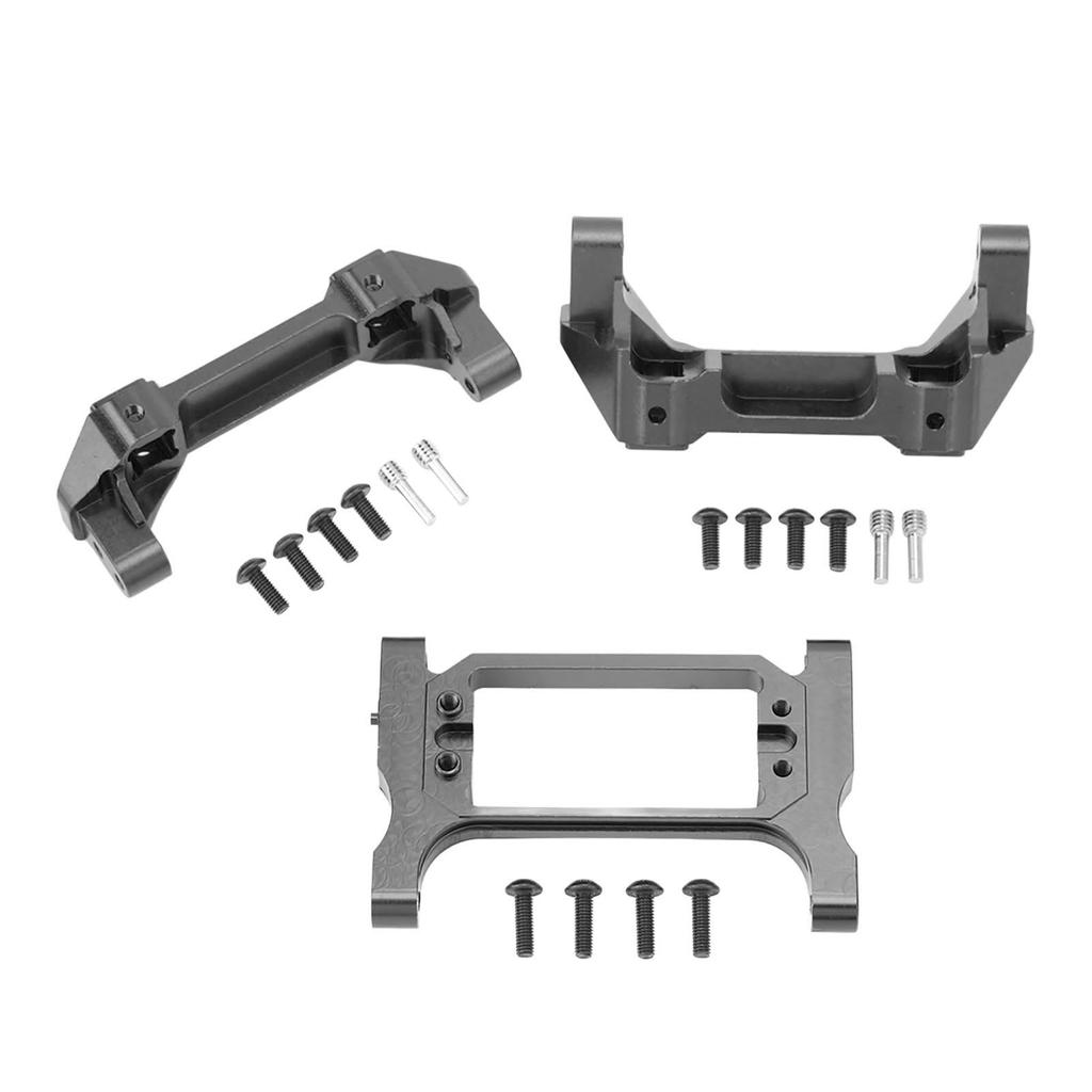 RC Front Rear Bumper Mount Servo Mount Set Aluminum Alloy Bumper Mount Servo Mount for 1Celsius10 RC Crawler Car