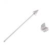 Fashion 35mm Stainless Steel Jewelry Silver Black Piercing Ear Cartilage Arrow Stud Earring