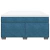Maison Exclusive - Sommier à lattes de lit et matelas Bleu foncé 140x190cm Velours