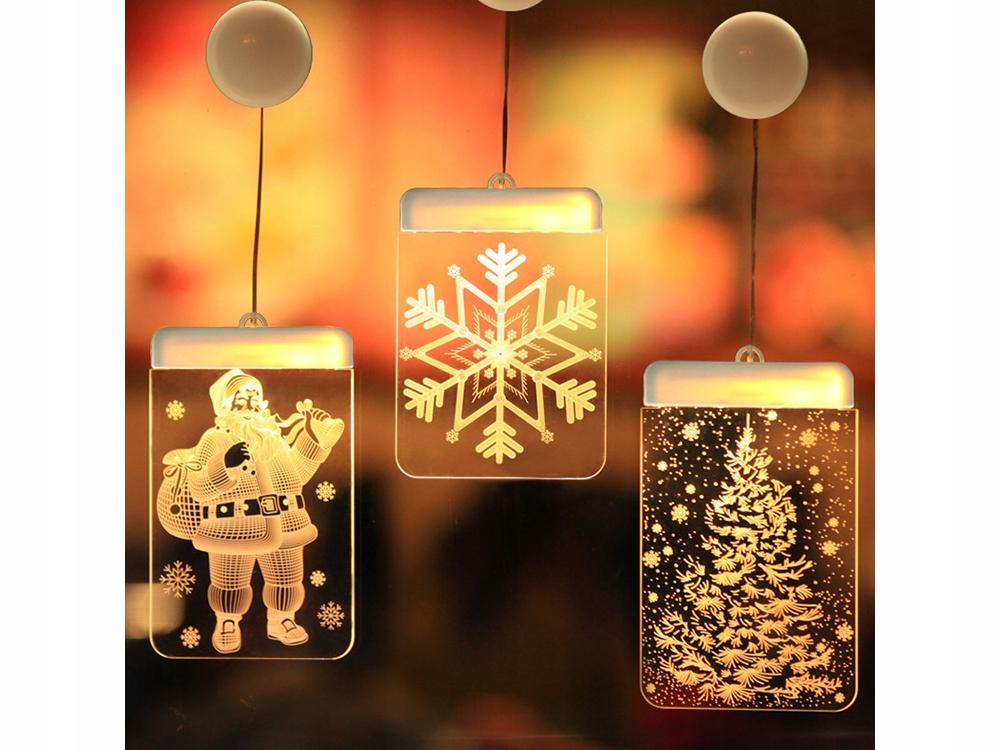 Stained Glass Led Santa Claus Warm (60) Gab_A