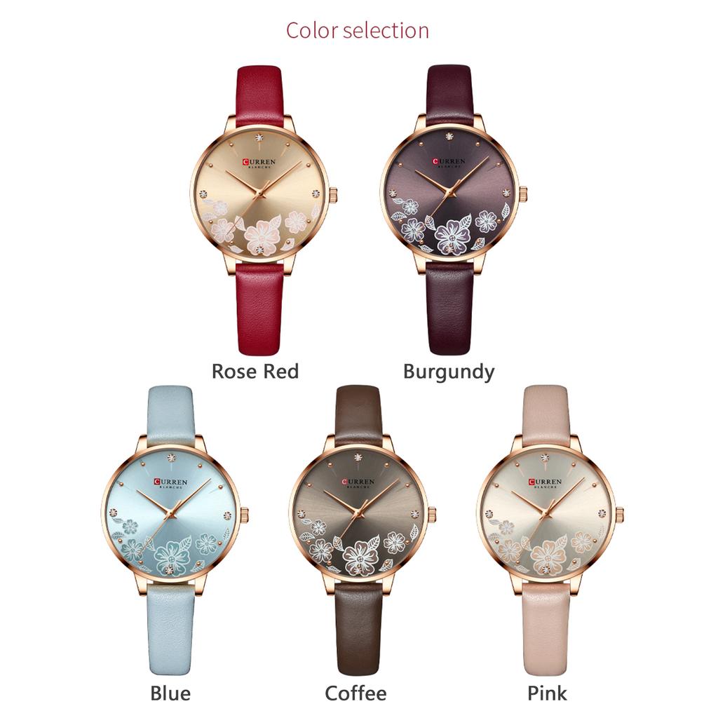 Женские кварцевые часы CURREN, женские модные аналоговые наручные часы, водонепроницаемые женские часы 3ATM с