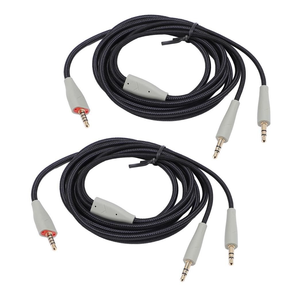 2PCS PC 3.5mm to Dual 3.5mm Earphone Cable 6.6FT OFC 3.5mm to Dual 3.5mm Jack Sound Cable for MMX100