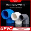 PVC 90° Right Angle Elbow Water Pipe Fitting, Adhesive Plastic, 50mm