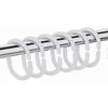 Black C Shaped Shower Curtain Rings for Solid Plastic Shower Rod