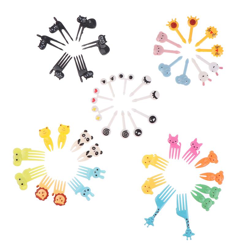6/10 шт./уп. мини мультяшные детские шпажки для десертов и закусок, украшение для ланч-боксов бенто