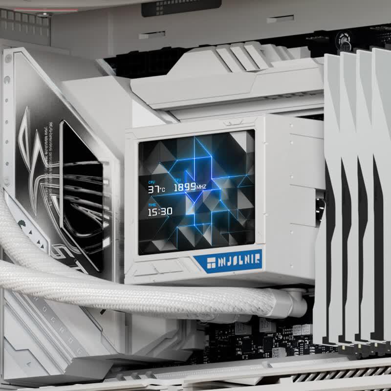 Thermalright Mjolnir VISION 360 UB PRO ARGB White AIO Liquid Cooler with 3.5-inch LCD Display