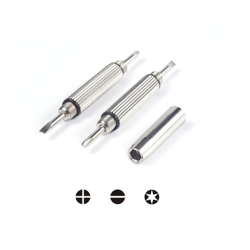 Компактный набор мини-отверток 3-в-1 с креплением для ключей для часов, очков и мобильных телефонов
