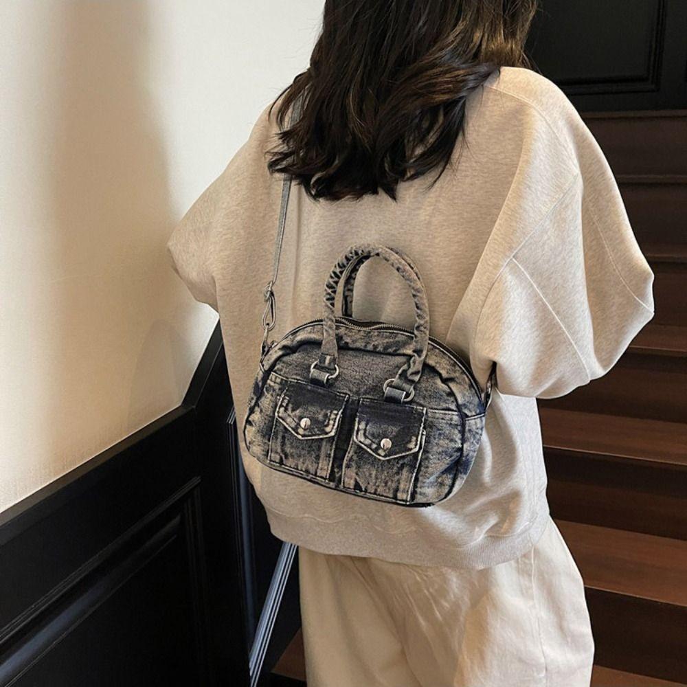 Сумка Spicy Girl Сумка на плечо Сумка под мышкой Сумка из вареного денима Тренд Ретро Джинсовая сумка Шоппинг