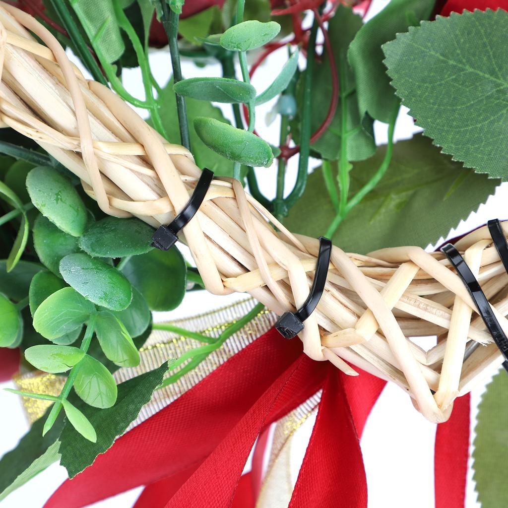 Искусственный венок из цветов, шелковый венок в форме сердца из роз, венок на День святого Валентина, настенный венок на дверь