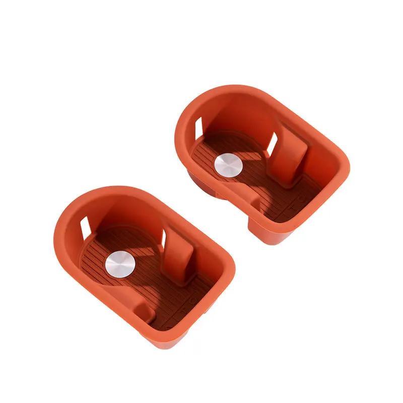 For AITO M9 Six Seats Three Rows Silicone Water Cup Pad Scratch Resistant Waterproof Protective Mat Interior Storage Accessories