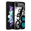 Number Pattern Hard PC Phone Case For Samsung Galaxy Z Flip 7 6 5 4 Black Cover For Galaxy Z Flip 3 Foldable Fundas Shell Capas