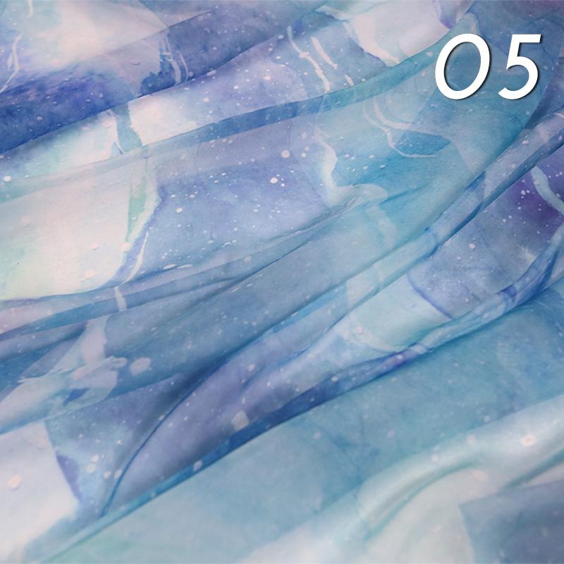 1/3/5M градиентная цветная шифоновая ткань 30D шифоновая ткань DIY радужная звездная прозрачная танцевальная одежда материал костюм платье ремесло