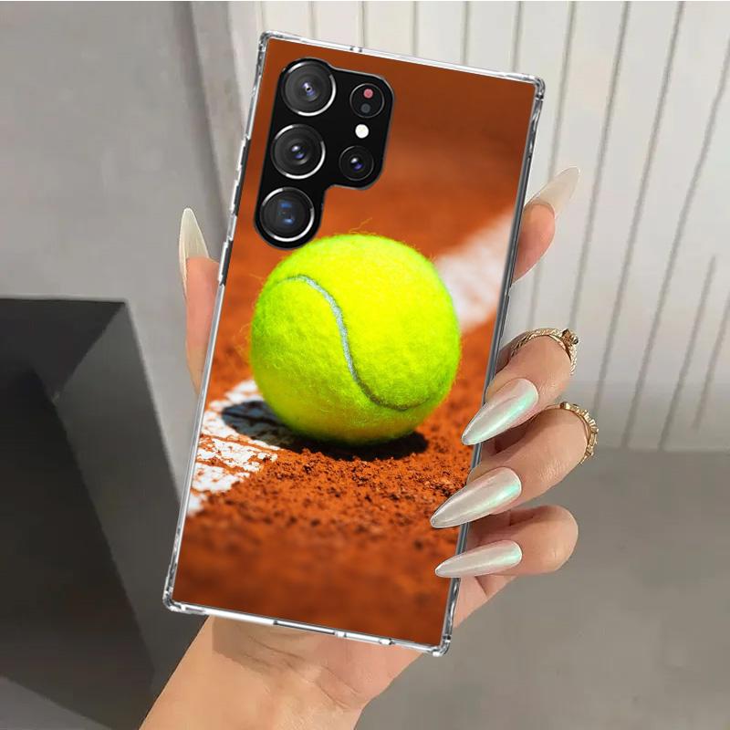 Спортивный чехол для телефона с принтом в виде тенниса для Samsung Galaxy S26 S24 S23 Ultra S25 Edge S22 S21 Plus S20 FE + Мягкий чехол с принтом Funda Galaxy S25 S2