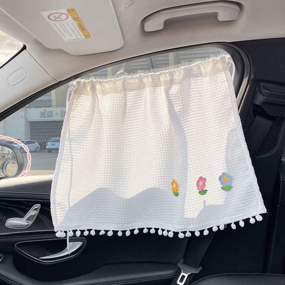 UV Protection Flower Car Blackout Curtain Car Curtain Car Bear Sliding Curtain Car Window