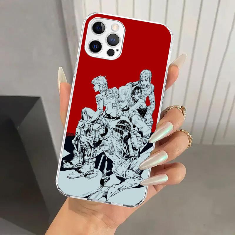 Чехол для телефона JoJo's Bizarre Adventure Golden Wind для iPhone 17 Air 16 15 Plus 14 13 Mini 12 11 Pro Max 16E 7 8 SE 2020 Мягкий Funda P