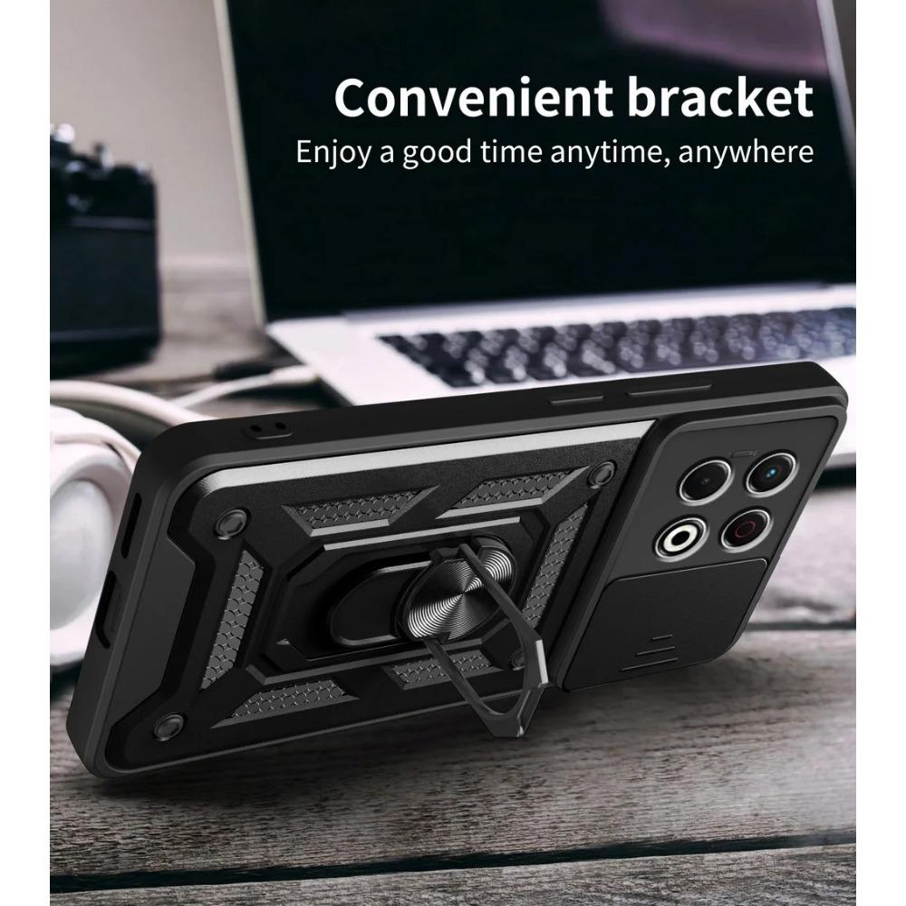 Защитный чехол для камеры Tecno Spark 30 Pro 30C 20 Pro + 20c 10 Pro Spark Go 2025 Go 1 Armor Hybrid Metal Ring Holder Back Cover